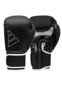 Boxhandschuhe adidas Performance "Hybrid 80" Gr. 12, schwarz (schwarz, wei&szlig;), Boxhandschuhe, 12 12, Obermaterial: 100% Kunstleder, Boxhandschuhe