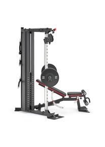 Trainingsstation adidas Performance "adidas Cable Crossover - Kabelzugstation mit Rack", rot, KraftstationenB:130cm H:220cm L:187cm, Trainingsstation, 2&times;80 kg Kabelzug, Rack, 40-fach verstellbar & Landmineen), B:130cm H:220cm L:187cm