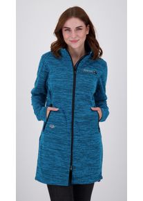 Strickfleecejacke DEPROC Active "ELMSDALE LONG WOMEN", Damen, Gr. 40 (M), blau, Fleece, 100% Polyester, h&uuml;ftbedeckend, mit verstellbarem Klettverschluss, Jacken Strickfleecejacke, auch in Gro&szlig;en Gr&ouml;&szlig;en erh&auml;ltlich