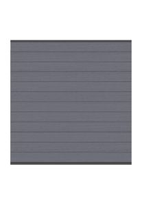 Cl&ocirc;ture PVC bois composite, kit complet TraumGarten CLASSIC anthracite, panneau lamelles, droit, 1,88 m,&agrave; sceller,anthracite,Poteau basique