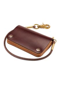 Timeless Leather Craftsmanship Rindleder-Geldb&ouml;rse Oxblood