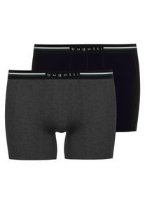 Lange Unterhose Bugatti "Neapel", Herren, Gr. 6L, schwarz, Single Jersey, Obermaterial: 95% Baumwolle, 5% Elasthan, k&ouml;rpernah, Unterhosen Lange Unterhose, bequem, lang, eng, atmungsaktiv, Baumwollmix, elastisch, basic