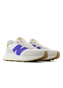 Sneaker New Balance "370", Damen, Gr. 45, nb 103 wei&szlig;, blau gemstone, Leder, Mesh, Schuhe Sneaker