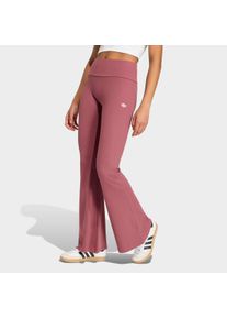 Leggings adidas originals "ESSENTIALS, AUSGESTELLT, GERIPPT", Damen, Gr. S, N-Gr, rosa (quiet crimson, normal, gr.), Obermaterial: 47% Viskose, 43% Baumwolle, 10% Elasthan, Hosen Leggings