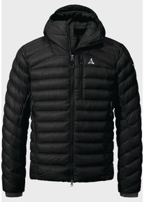 Sch&ouml;ffel Outdoorjacke SCH&Ouml;FFEL "Down Jacket Silvretta M", Herren, Gr. 48, schwarz (9990, schwarz), Oberstoff: 100% Nylon. Futter: 100% Nylon. ENTH&Auml;LT NICHTTEXTILE TEILE TIERISCHEN URSPRUNGS. F&uuml;llung: 100% Daune, regular fit, hoch geschlossener Ausschnitt, Jacken Outdoorjacke
