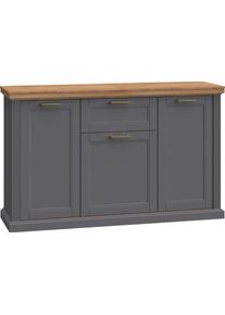 Sideboard OTTO HOME "Tara, Landhaus Kombikommode B/T/H: 138/48/91 cm, FSC-zertifiziert", grau (graphite matt, pacific walnut), B:167cm H:102cm T:48cm, Holzwerkstoff, MDF, Sideboards, Sideboard, lackiert mit wasserbasiertem UV-Lack, unempfindlich und kratzfest