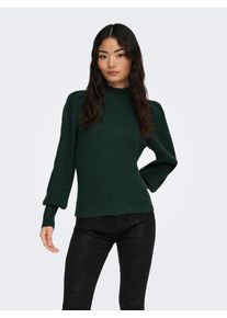 Strickpullover Only "ONLKATIA L/S HIGHNECK PULLOVER KNT NOOS", Damen, Gr. S, gr&uuml;n (june bug), Strick, Obermaterial: 50% Viskose, 27% Nylon, 23% Polyester, unifarben, regular fit normal, hoch geschlossener Ausschnitt, Rippb&uuml;ndchen, Pullover Strickpullover, Viskosemischung