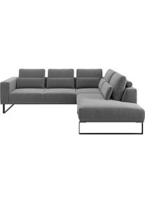 Ecksofa Musterring "JUSTB PM100, stilvoller Lounge-Komfort von Musterring", grau, B:268cm H:88cm T:232cm, 100% Polyester, Sofas, Ecksofa, Kollektion Bettina Zimmermann, optionaler Sitzvorzug & Fu&szlig;-Auswahl