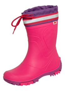 Gummistiefel Bockstiegel "Bente", Kinder, Gr. 34, lila (fuchsia, dunkelfuchsia), Obermaterial: 100% sonstige Fasern AF., Schuhe Gummistiefel