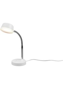 REALITY LEUCHTEN LED Tischleuchte "Kiko", wei&szlig;, 1, &Oslash; 10cm H: 34cm, Leuchten, LED Tischleuchte