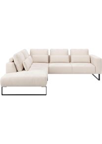 Ecksofa Musterring "JUSTB PM100, stilvoller Lounge-Komfort von Musterring", nature, B:268cm H:88cm T:232cm, 94% Polyester, 6% Nylon, Sofas, Ecksofa, Kollektion Bettina Zimmermann, optionaler Sitzvorzug & Fu&szlig;-Auswahl