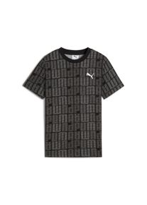 T-Shirt Puma "ESS LOGO LAB AOP TEE B", Jungen, Gr. 140, schwarz (Puma schwarz), Jersey, Obermaterial: 100% Baumwolle, unifarben, regular fit normal, Rundhals, Shirts T-Shirt, Regular Fit, Rundhalsausschnitt, Kurzarmdesign, f&uuml;r Jugendliche