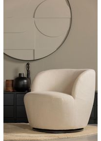 Drehsessel Woood "Serra Mischgewebe Bezug mit Drehmechanismus H 68 x B 70 x T 77 cm", beige (creme), B:70cm H:68cm T:77cm, Sessel, Drehsessel, Geringe Verschlei&szlig;festigkeit, Tragkraft 120 kg, vollst&auml;ndig montiert