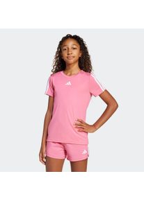 T-Shirt adidas Sportswear "JG TR-ES 3S TEE", M&auml;dchen, Gr. 152, pink (pink fusion, wei&szlig;), Obermaterial: 100% Polyester, normal, Rundhals, Shirts T-Shirt, f&uuml;r Kinder, mit sportlichem Stil, Kurzarmdesign, ohne Verschluss
