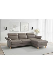 Sit & More Ecksofa SIT & MORE "Pamela L-Form, Leder, B: 218 und 230 cm", delphine, B:230cm H:90cm T:164cm, Sofas, Ecksofa