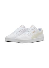 Sneaker Puma "CAVEN 2.0", Herren, Gr. 39, wei&szlig; (Puma wei&szlig;, vapor gray, Puma gold), Synthetik, mehrfarbig, Schuhe Sneaker, mit Schn&uuml;rung, mit Gummilaufsohle, niedrige Schuhh&ouml;he