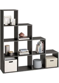Raumteilerregal FMD "Mega 2", matera, B:138,5cm H:141,5cm T:32,6cm, Holzwerkstoff, Regale, Raumteilerregal