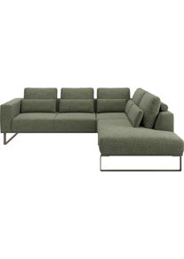Ecksofa Musterring "JUSTB PM100, stilvoller Lounge-Komfort von Musterring", oliv, B:268cm H:88cm T:232cm, 100% Polyester, Sofas, Ecksofa, Kollektion Bettina Zimmermann, optionaler Sitzvorzug & Fu&szlig;-Auswahl