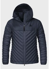 Sch&ouml;ffel Funktionsjacke SCH&Ouml;FFEL "Down Jacket Style Cascata WMS", Damen, Gr. 38, blau (8820, blau), Oberstoff: 100% Nylon. Wattierung: 100% Polyester. Futter: 100% Nylon. ENTH&Auml;LT NICHTTEXTILE TEILE TIERISCHEN URSPRUNGS. F&uuml;llung: 90% Daune, 10% Federn, regular fit, hoch geschlossener Ausschnitt, Jacken Funktionsjacke