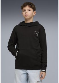 Kapuzensweatshirt Puma "CLASS GRAPHIC HOODIE TR B", Jungen, Gr. 176, Puma schwarz, Sweatware, Obermaterial: 68% Baumwolle, 32% Polyester, bedruckt, regular fit normal, angesetztes B&uuml;ndchen, Sweatshirts Kapuzensweatshirt, f&uuml;r Jugendliche, mit Kapuze, Regular Fit, mit K&auml;ngurutasche