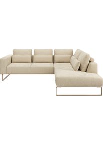 Ecksofa Musterring "JUSTB PM100, stilvoller Lounge-Komfort von Musterring", nature, toffee, B:268cm H:88cm T:232cm, 92% Polyester, 8% Baumwolle, Sofas, Ecksofa, Kollektion Bettina Zimmermann, optionaler Sitzvorzug & Fu&szlig;-Auswahl