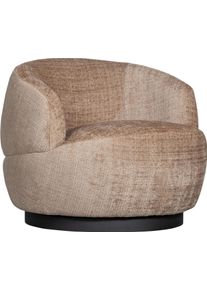 Drehsessel Woood "Woolly Bezug mit Drehmechanismus H 71 x B 84 x T 88 cm", beige (sand), B:84cm H:71cm T:88cm, Sessel, Drehsessel, Chenille-Bezug, Tragkraft 125 kg, Maximale Verschlei&szlig;festigkeit