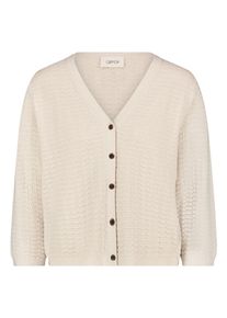 Cardigan Cartoon "Strick-Cardigan mit V-Ausschnitt", Damen, Gr. 46, beige, Obermaterial: 52% Viskose CV. 28% Polyester PES. 20% Polyamid PA., Strickjacken Cardigan