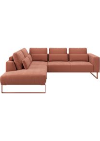 Ecksofa Musterring "JUSTB PM100, stilvoller Lounge-Komfort von Musterring", rusty, B:268cm H:88cm T:232cm, 85% Polyester, 15% Viskose, Sofas, Ecksofa, Kollektion Bettina Zimmermann, optionaler Sitzvorzug & Fu&szlig;-Auswahl