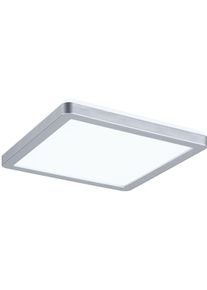 Paulmann LED Panel "Atria Shine 4000K IP44 eckig", grau (chromfarben), 1, H: 2,8cm, 1 Stk., Leuchten, Backlight, LED Panel