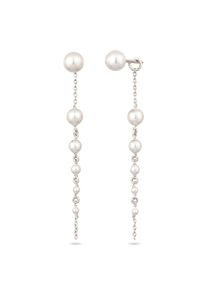 Paar Ohrh&auml;nger Elli "Ohrringe Ohrh&auml;nger mit Perlen von Swarovski(R) 925 Sterling Silber" Gr. 55, silber, Ohrringe, Damen, 55, Silber 925 (Sterlingsilber), Paar Ohrh&auml;nger