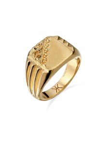 Siegelring Kuzzoi "Ring Siegelring 925 Sterling Silber" Gr. 66, gold gravierbar, Fingerringe, Herren, 66, Silber 925 (Sterlingsilber), Siegelring