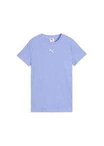 T-Shirt Puma "ESS ELEVATED RIB SLIM TEE G", M&auml;dchen, Gr. 176, intense lavender, Obermaterial: 62% Polyester, 34% Baumwolle, 4% Elasthan, unifarben, slim fit normal, Rundhals, Shirts T-Shirt, Kurzarm, f&uuml;r Jugendliche, Rundhalsausschnitt