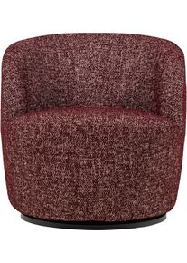 Drehsessel Woood "Serra Mischgewebe Bezug mit Drehmechanismus H 68 x B 70 x T 77 cm", rot (bordeaux), B:70cm H:68cm T:77cm, Sessel, Drehsessel, Tragkraft 120 kg, vollst&auml;ndig montiert, Geringe Verschlei&szlig;festigkeit