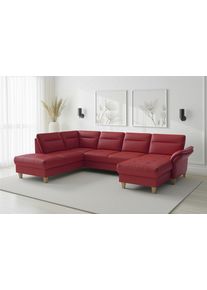 Sit & More Wohnlandschaft SIT & MORE "Pamela", feuerrot, B:292cm H:90cm T:212cm, Sofas, Wohnlandschaft