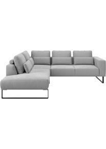 Ecksofa Musterring "JUSTB PM100, stilvoller Lounge-Komfort von Musterring", grau, B:268cm H:88cm T:232cm, 94% Polyester, 6% Nylon, Sofas, Ecksofa, Kollektion Bettina Zimmermann, optionaler Sitzvorzug & Fu&szlig;-Auswahl