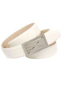 Lederg&uuml;rtel Anthoni Crown, Herren, Gr. 11,5, wei&szlig;, Leder, unifarben, G&uuml;rtel Lederg&uuml;rtel, in wei&szlig;