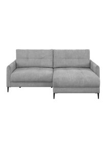 Ondega , Hellgrau , Textil , F&uuml;llung: Schaumstoff , L-Form, einmalig seitenverkehrt montierbar , 221x142 cm , Bettkasten erh&auml;ltlich, R&uuml;cken echt ,