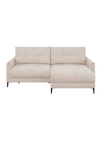 Ondega , Creme , Textil , F&uuml;llung: Schaumstoff , L-Form, einmalig seitenverkehrt montierbar , 221x142 cm , Bettkasten erh&auml;ltlich, R&uuml;cken echt ,