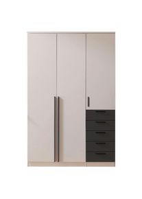 M&Ouml;BELIX M&ouml;belix , Graphitfarben, Kaschmir , Holzwerkstoff , 3 F&auml;cher , 5 Schublade(n) Schubladen , 135.6x210x52 cm ,