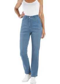 Damen High-waist-Jeans mit innenliegendem Dehnbund blue-bleached Gr&ouml;&szlig;e 54