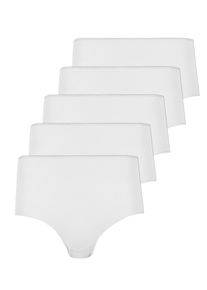Taillenslip Nina von C. "5er Pack Taillenslip Secret", Damen, Gr. 44, wei&szlig;, Obermaterial: 95% Polyamid PA. 5% Elasthan EL., Unterhosen Taillenslip