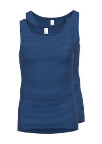 Unterhemd Ammann "2er Pack Unterhemd Day Classic", Herren, Gr. 6, N-Gr, dunkelblau, Obermaterial: 75% Baumwolle CO. 25% Polyester PES., Unterhemden Unterhemd