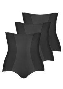 High-Waist-Slip Nina von C. "3er Pack High Waist Cotton Shape", Damen, Gr. 40, schwarz, Obermaterial: 82% Baumwolle CO. 18% Elasthan EL., Unterhosen High-Waist-Slip