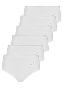 Taillenslip Nina von C. "6er Pack Taillenslip Daily", Damen, Gr. 44, wei&szlig;, Obermaterial: 100% Baumwolle CO., Unterhosen Taillenslip