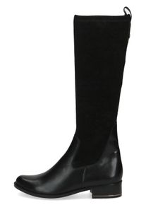 Stiefel Caprice, Damen, Gr. 40, XS-Schaft, schwarz, Leder, Textil, Schuhe Stiefel, Blockabsatz, Langschaftstiefel, Businessstiefel, bequeme Weite