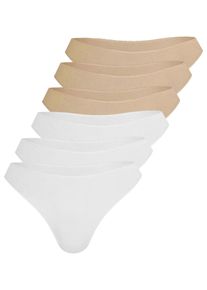 Jazz-Pants Slips Nina von C. "6er Pack Jazzpant Secret", Damen, Gr. 40, beige (caramel, wei&szlig;), Obermaterial: 95% Polyamid PA. 5% Elasthan EL., Unterhosen Jazz-Pants Slips
