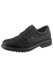 Schn&uuml;rschuh Rieker, Herren, Gr. 44, schwarz, Leder, unifarben, Schuhe Schn&uuml;rschuh, mit TEX-Membrane, Freizeitschuh, Halbschuh, Schn&uuml;rschuh
