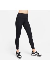 Trainingstights Nike "W NK DF ONE HR 7/8 PKT TGHT", Damen, Gr. XXL, N-Gr, schwarz, Obermaterial: 80% Polyester, 20% Elasthan, Hosen Trainingstights, Trainingstights mit 7/8-L&auml;nge, atmungsaktiv, schnell trocknend