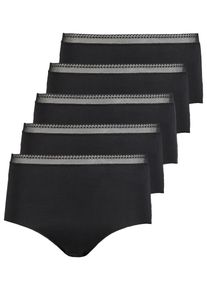 Taillenslip Nina von C. "5er Pack Taillenslip Simply", Damen, Gr. 48, schwarz, Obermaterial: 48% Baumwolle CO. 47% Modal CMD. 5% Elasthan EL., Unterhosen Taillenslip