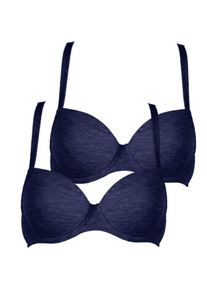 Schalen-BH Nina von C. "2er Pack Schalen BH Light&Easy", Damen, Gr. 75, Cup B, denim melange, Obermaterial: 95% Modal CMD. 5% Elasthan EL., BHs Schalen-BH
